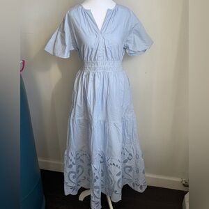 Chelsea & Theodore Sky Blue Midi Dress